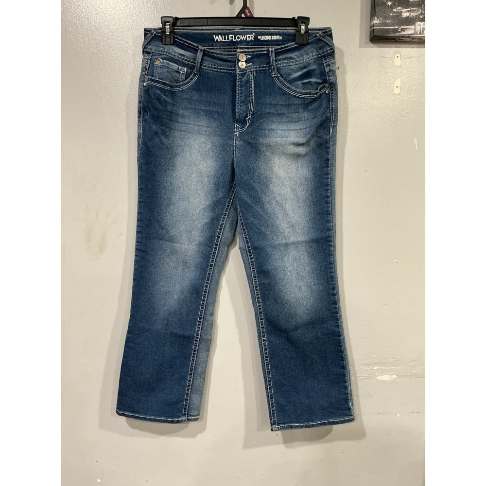 Wallflower Luscious Curvy Fit Med Wash High Rise Jeans Size 16 Plus Reg